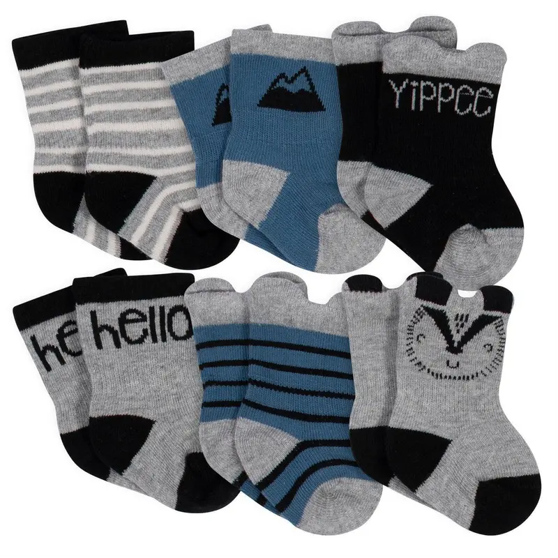 Gerber Boys’ Wiggle-Proof Socks – 6-Pack, Size 12 Months 1