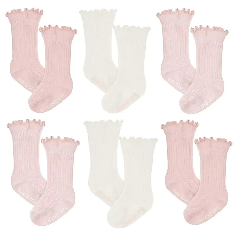 Gerber Just Born Girls’ Vintage Floral Socks – 6-Pack, 0–12 Months 1