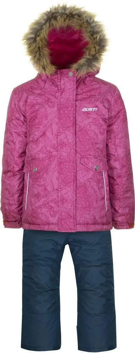 Girls’ Waterproof Snowsuit – Bright Fuchsia 1
