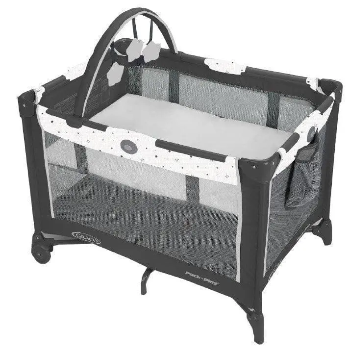 Graco Pack 'N Play On The Go Playard – Lightweight, Portable Asteroid-Print Travel Crib 1