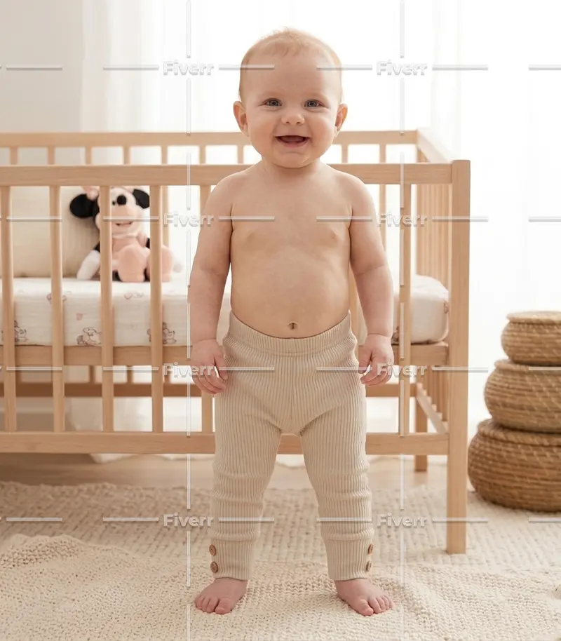 Haddad Soft Cotton Baby Pants 2-Pack – Breathable Everyday Bottoms (Newborn To 9 Months) 1