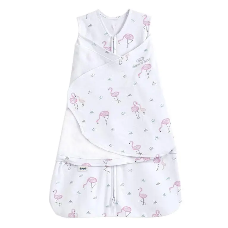 Halo Sleepsack 100% Cotton Swaddle – Flamingo Pattern (1.5 Tog) 1