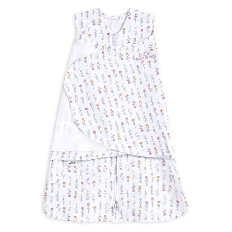 Halo Sleepsack 100% Cotton Swaddle – Flower Garden Design (1.5 Tog) 1