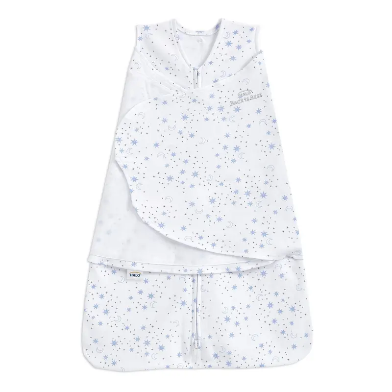 Halo Sleepsack 100% Cotton Swaddle – Midnight Moons Blue (1.5 Tog) 1