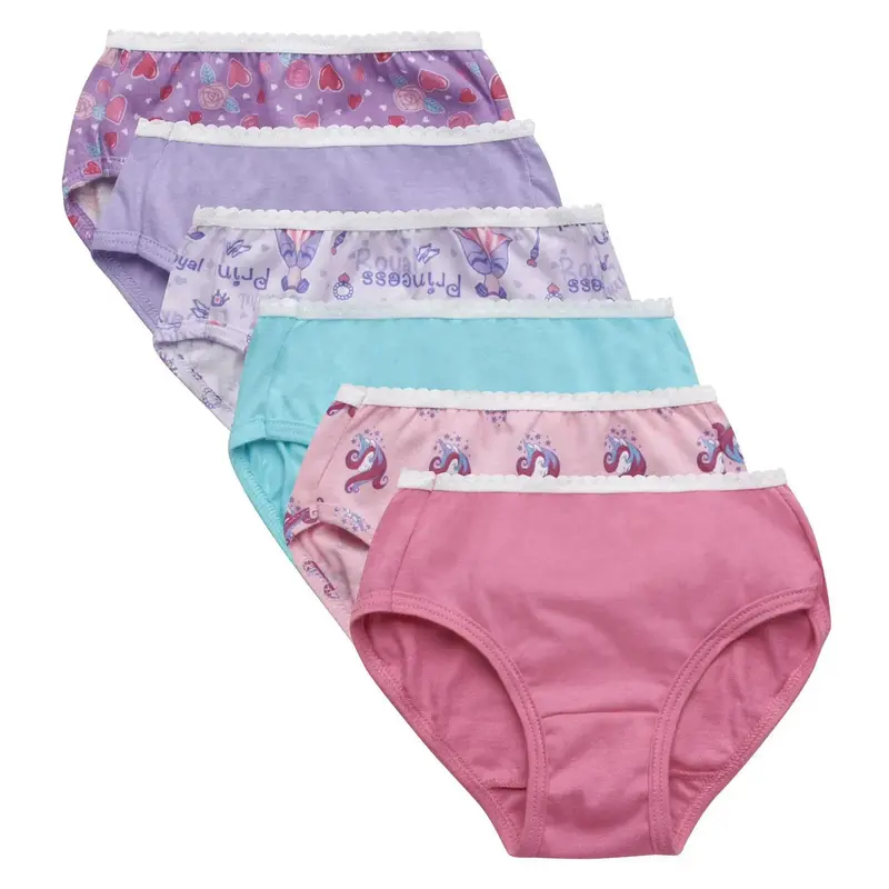 Hanes Toddler Girls Tagless Briefs – 6-Pack Assorted Styles 1