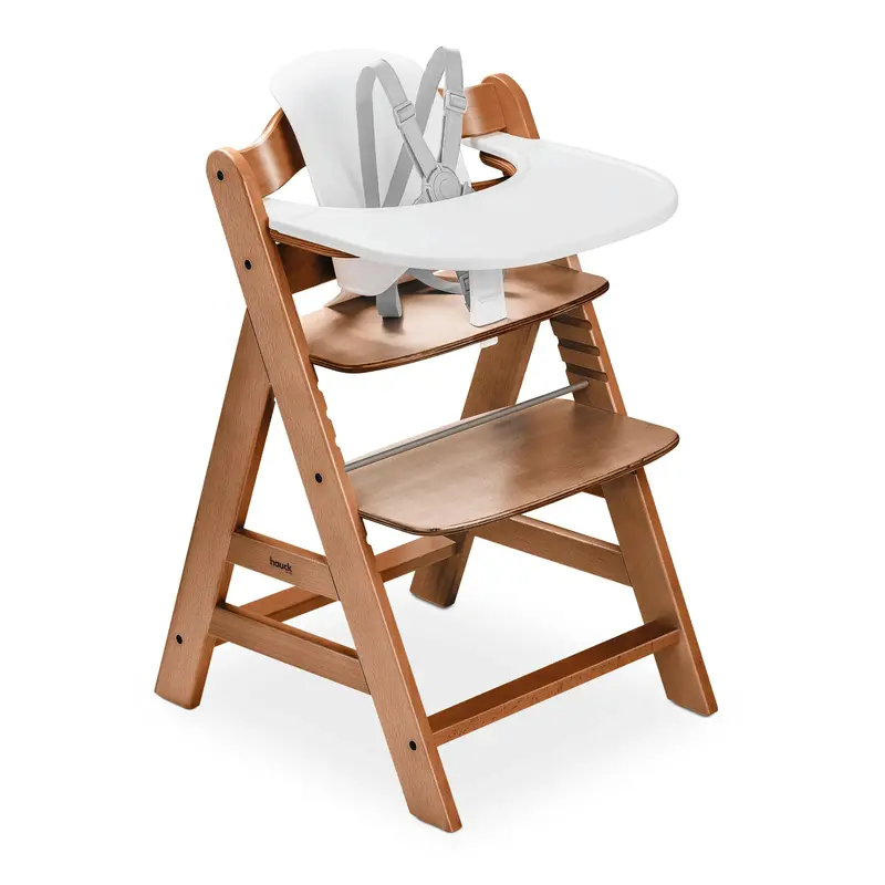 Hauck Alpha+ Adjustable Wooden High Chair – Eco-Friendly, Grow-With-Me Feeding Seat 1