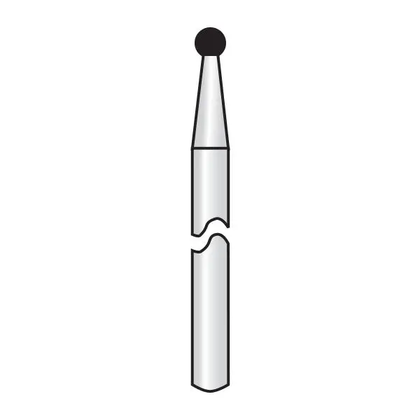 Hp001-017 Ball-Shaped Reusable Gold-Coated Diamond Dental Burs 1