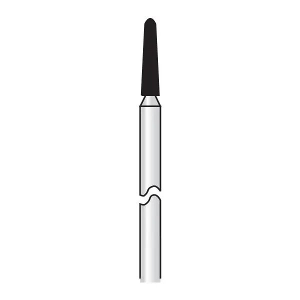 Hp198-020 Round-End Taper Reusable Gold-Coated Diamond Dental Burs 1