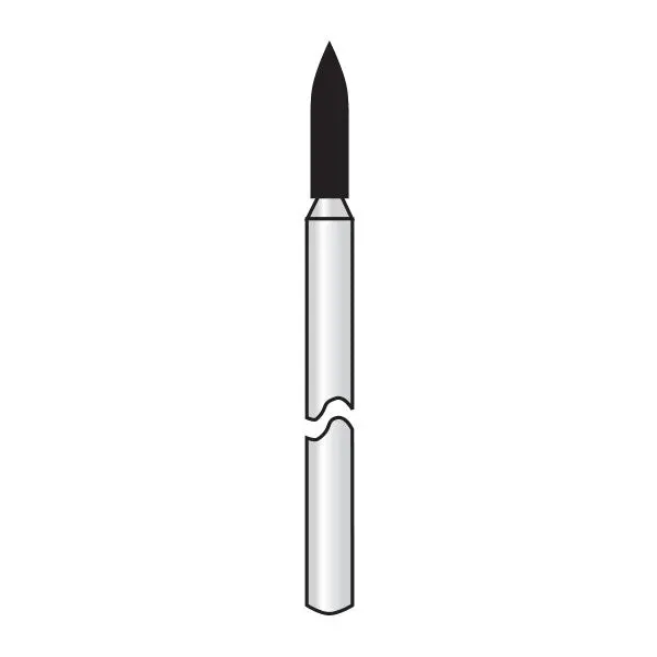 Hp249-018 Flame-Shaped Reusable Gold-Coated Diamond Dental Burs 1