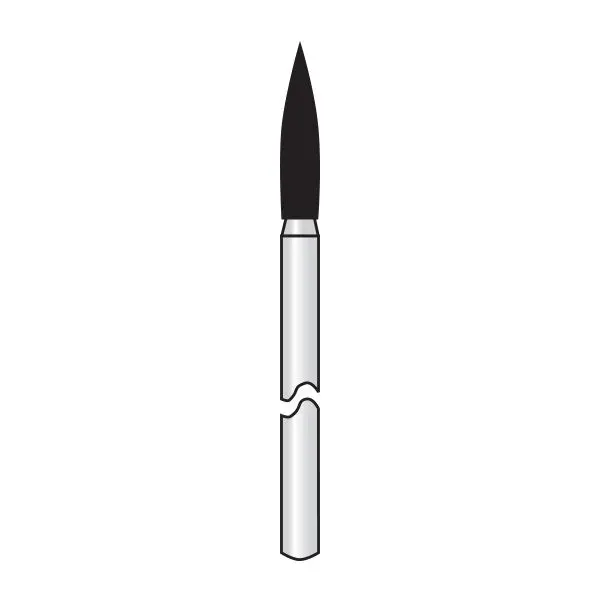 Hp250-027 Flame-Shaped Reusable Gold-Coated Diamond Dental Burs 1