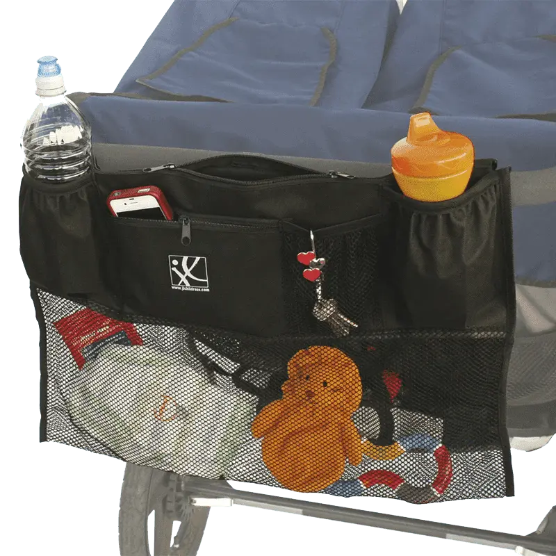 J.L. Childress Double Cargo Organizer – Compatible With Tandem & Side-By-Side Strollers 1