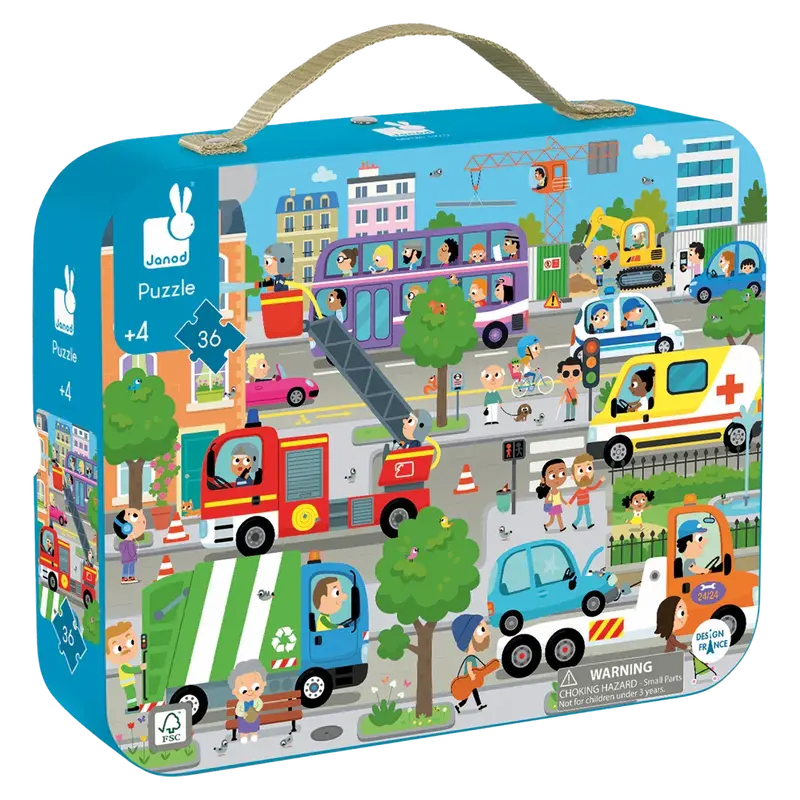 Janod Cityscape 36-Piece Jigsaw Puzzle For Young Children 1