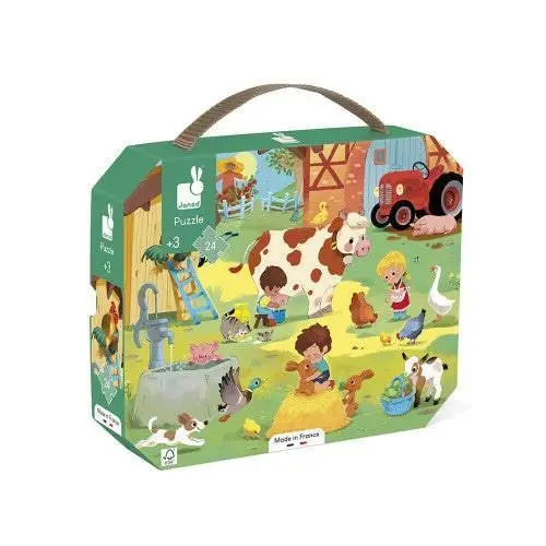 Janod Farm-Themed Jigsaw Puzzle – 24-Piece Educational Activity For Preschoolers 1
