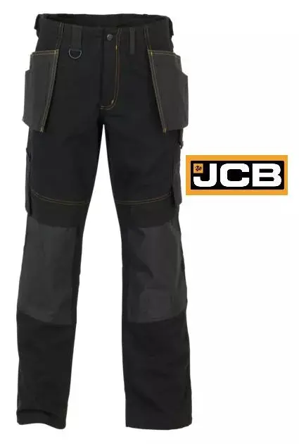 Jcb Cheadle Trade Black Utility Trousers – Four-Pocket Design With Dual Front Tool Pockets 1