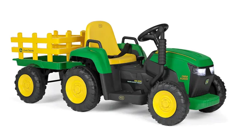 John Deere 12V Ride-On Tractor With Remote Control – Peg Perego Licensed 1