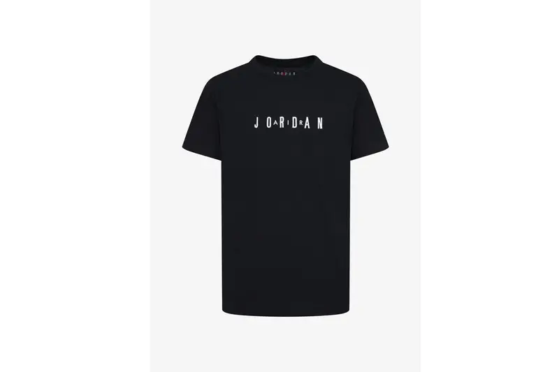 Jordan World Mark Embroidered Crew T-Shirt For Kids – Sizes 4–7 1