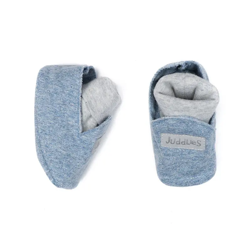 Juddlies Denim Blue Raglan Slipper – Organic Unisex 1