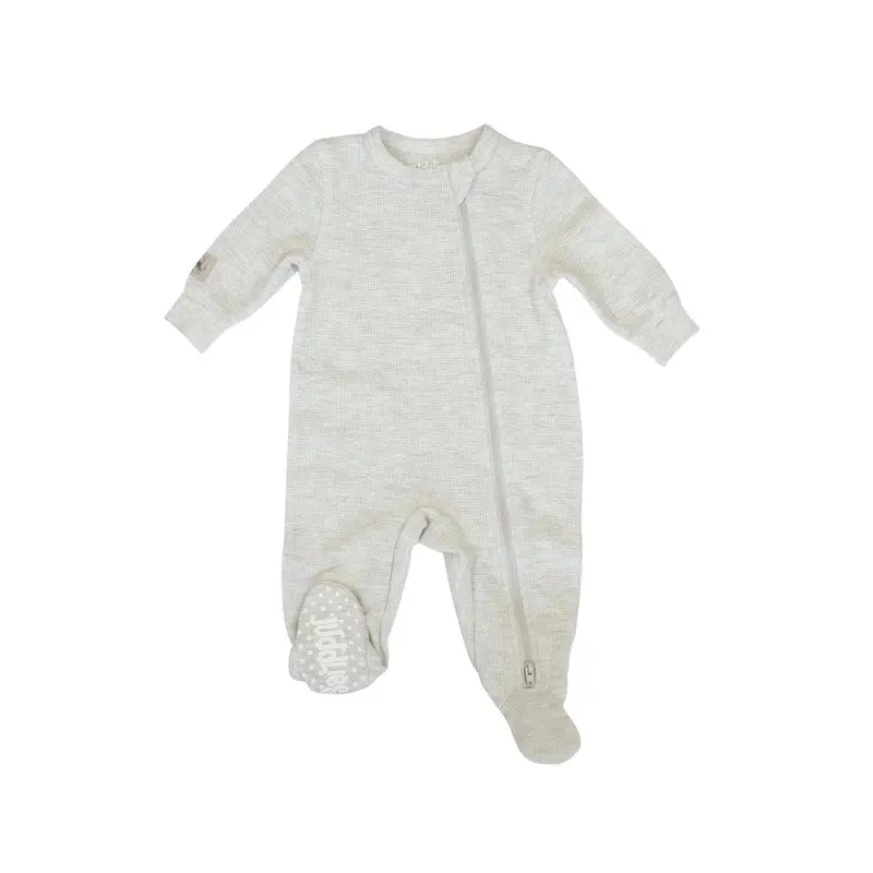 Juddlies Mini Waffle Footed Sleeper – Cozy Organic Cotton Sleep Suit 11