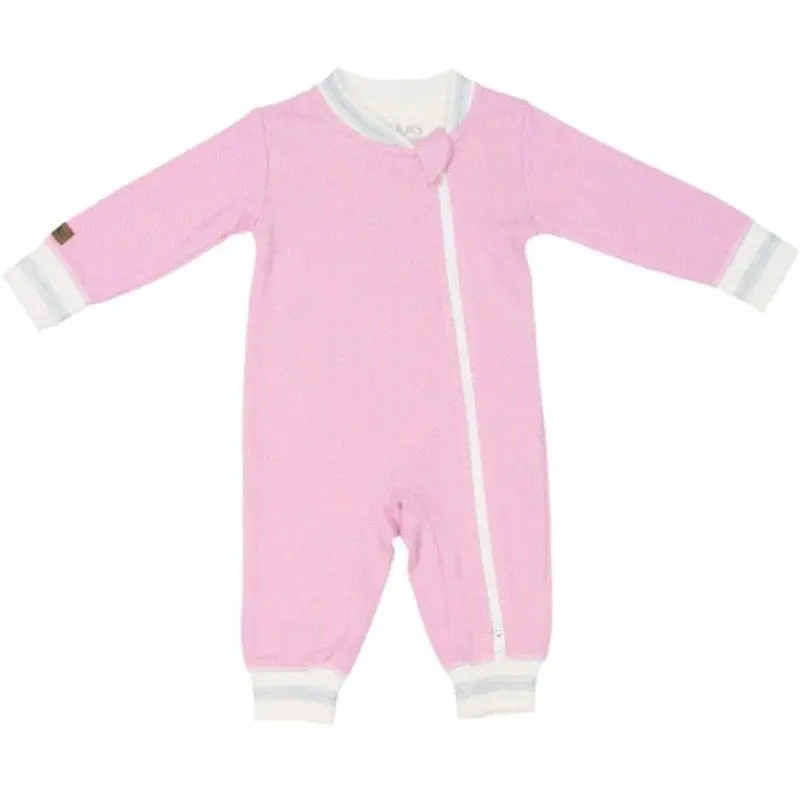 Juddlies Organic Cottage Playsuit – Sunset Pink 1