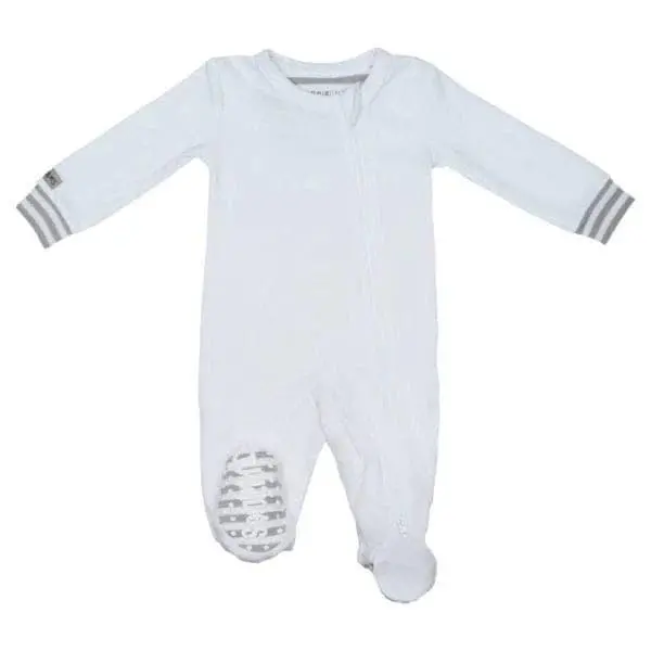 Juddlies Organic White-And-Grey Baby Sleeper 1