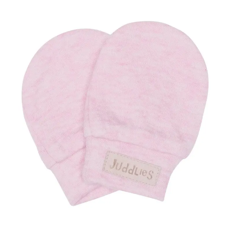 Juddlies Pink Fleck Baby Scratch Mitts – One Size 1