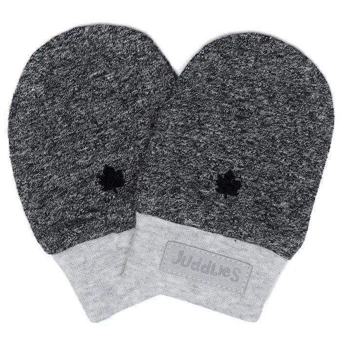 Juddlies Raglan Collection Graphite Black Organic Cotton Scratch Mitts 1