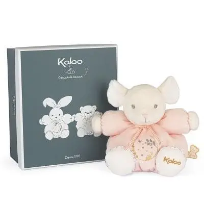 Kaloo Chubby Mouse Plush Toy – Pink, Small Size 1