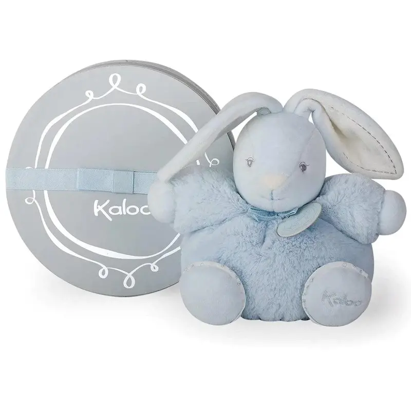 Kaloo Chubby Rabbit Plush Toy – Baby Blue, Small Size 1