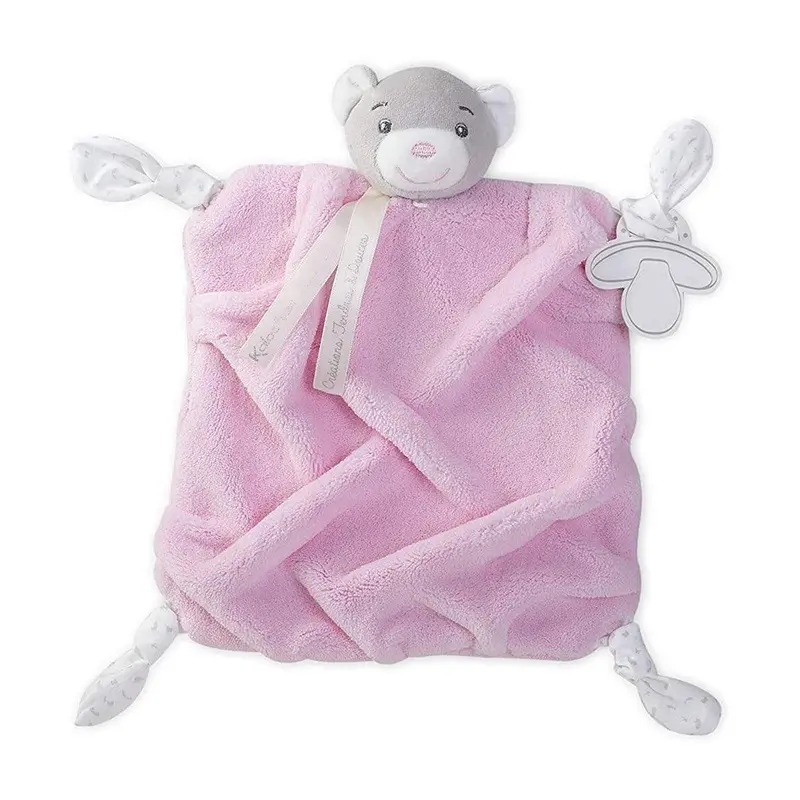 Kaloo Doudou Plush Bear – Pink And Grey 1