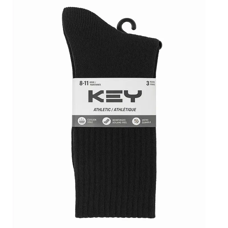 Key Sport Socks For Children – Cushioned Sole Comfort Pack (3 Pairs, Sizes 7–10) 1
