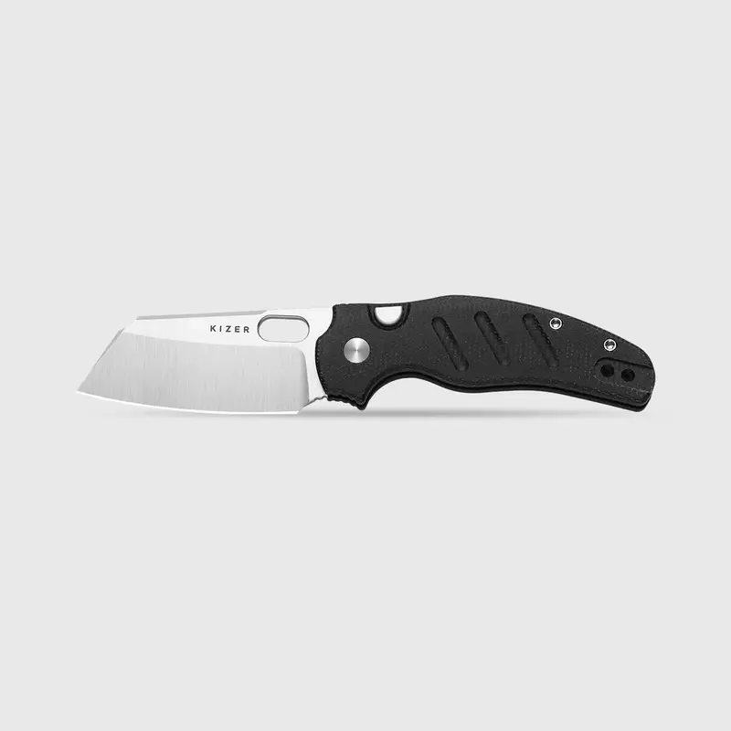 Kizer C01C 2.9 Bs Folding Knife – Nitro-V Blade, Micarta Handle, Liner Lock, 2.95" 1