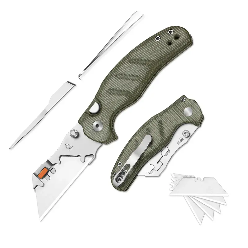 Kizer C01C Uti-1 Utility Knife – 5Cr15Mov Steel, Micarta Handle, 2.8" 1