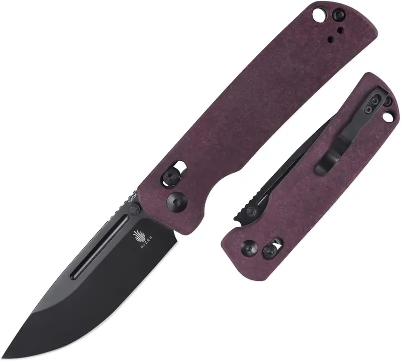 Kizer Escort Folding Knife – 154Cm Blade, Redstone Handle 1