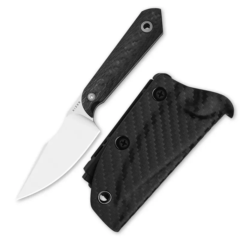 Kizer Mini Harpoon Edc Knife: M390 Blade, Sleek Carbon Fiber Handle – 3" Closed 1