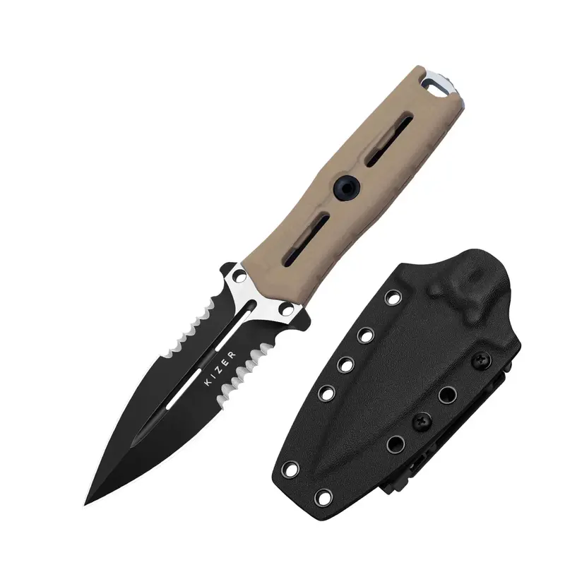 Kizer Norcross Fixed-Blade Knife – Nitro-V Steel, G-10 Handle, 4" 1