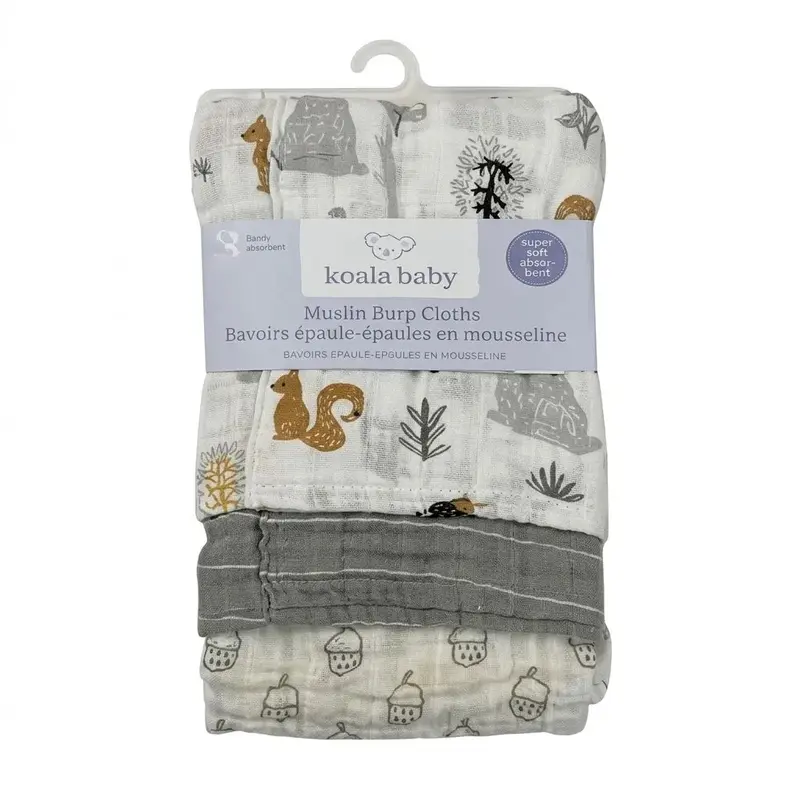 Koala Baby Lightweight Muslin Burp Cloths – 3-Pack 1