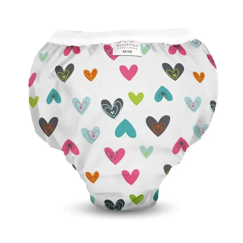 Kushies Doodle Hearts Taffeta Training Pants – Waterproof 1