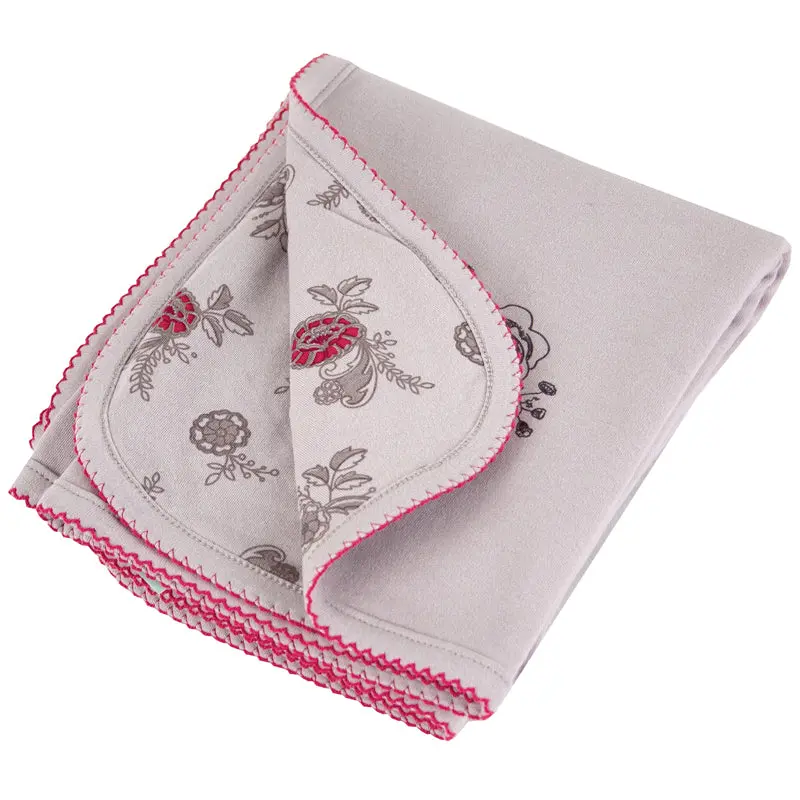 Kushies English Rose Pattern Receiving Blanket 1