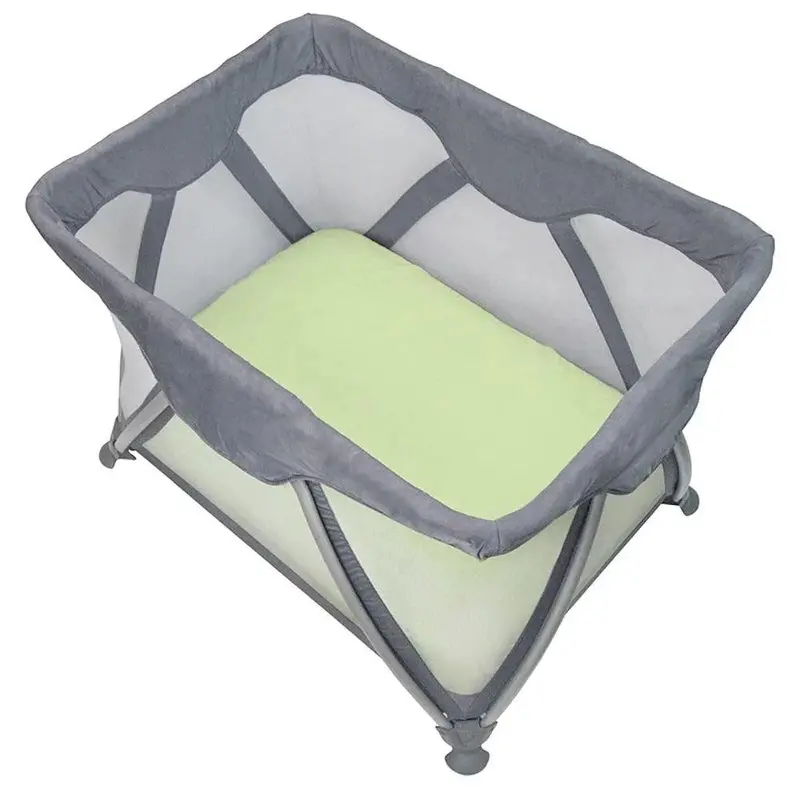 Kushies Organic Jersey Playard Fitted Sheet – Green 1