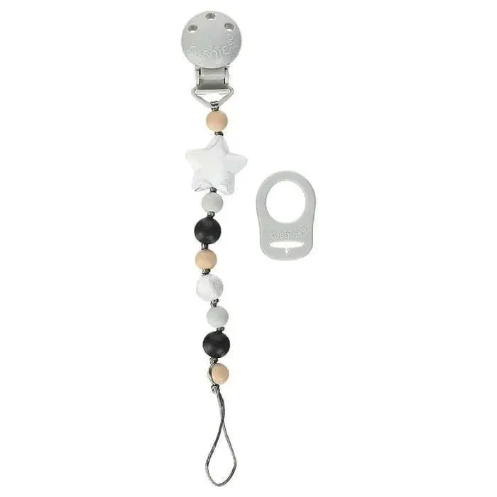 Kushies Silibeads Pacifier Clip And Teether – Food-Grade Silicone With Universal Adapter 1