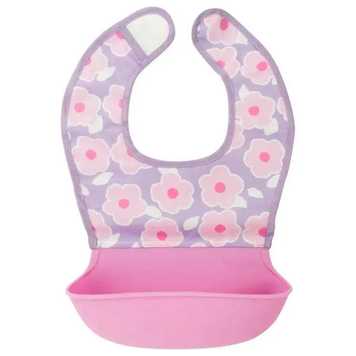 Kushies Silisoft Baby Bib With Built-In Silicone Catch Pocket 8