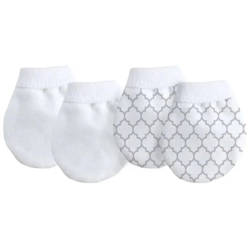 Kushies Soft Flannel No-Scratch Baby Mittens – 2-Pack 1