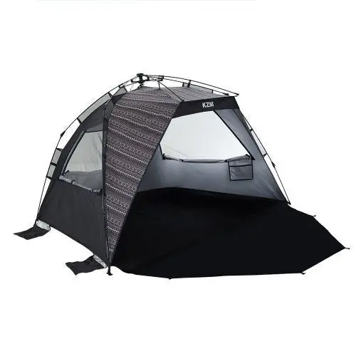 Kzm Easy-Up Sun Shelter – Pop-Up Uv-Protective Shade Tent For Beaches & Parks 1