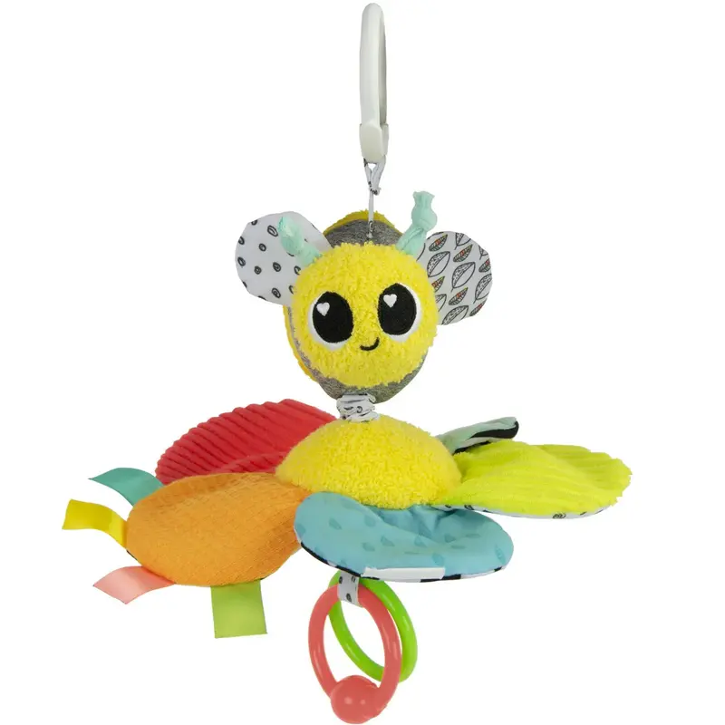 Lamaze Buzzy The Bee Sensory Toy – Clip-On Bee With Crinkles & Textures 1