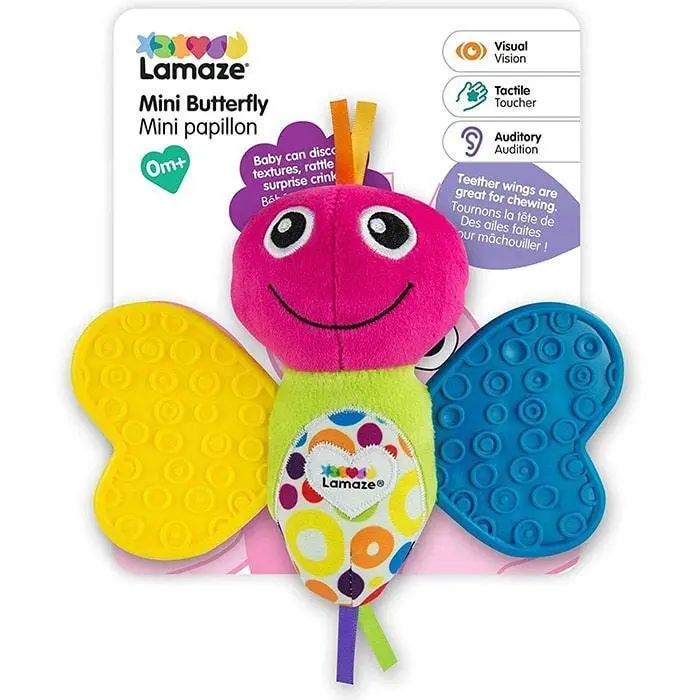 Lamaze Mini Butterfly Teether – Lightweight, Textured Infant Chew Toy 1