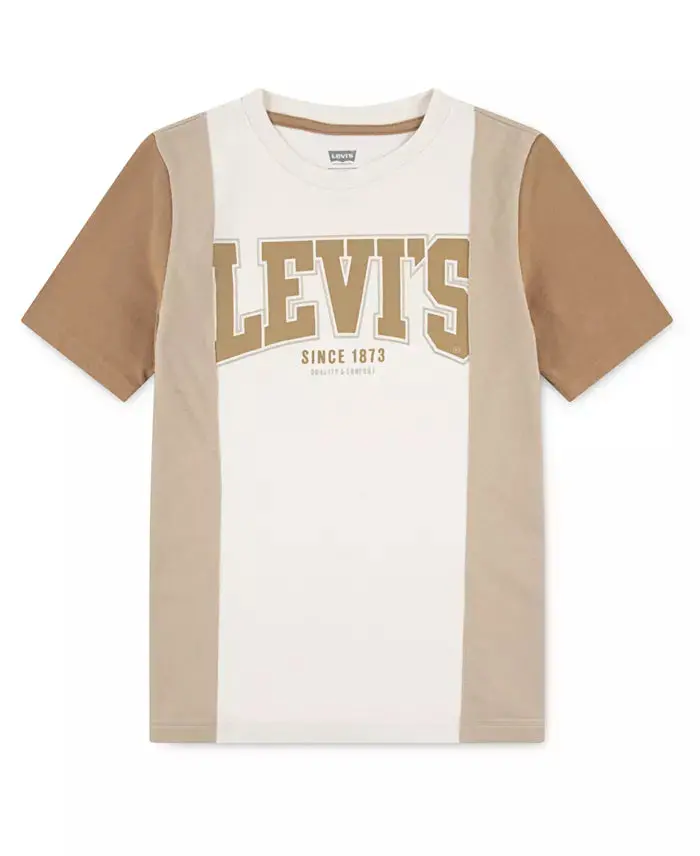 Levi'S Big Boys Tri-Color Block Short Sleeve T-Shirt – Sizes S/P–Xl/Tg 1