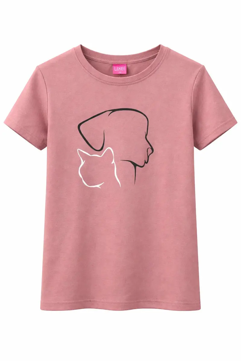 Like! Mahogany Graphic Crew Neck Tee – Cotton Blend Youth Top (Xs–Xl) 1
