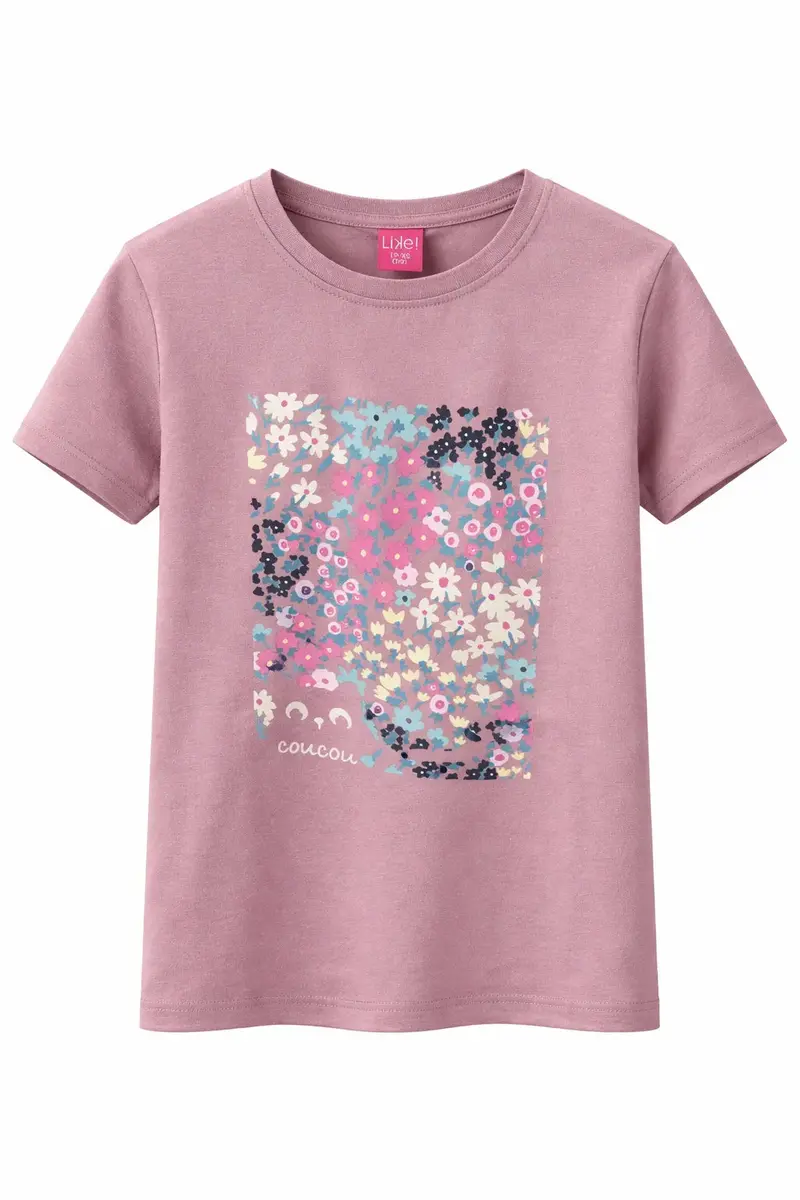 Like! Printed Cotton Stretch Tee – Bold Graphic Crew Neck Top For Youth (Xs–Xl) 1