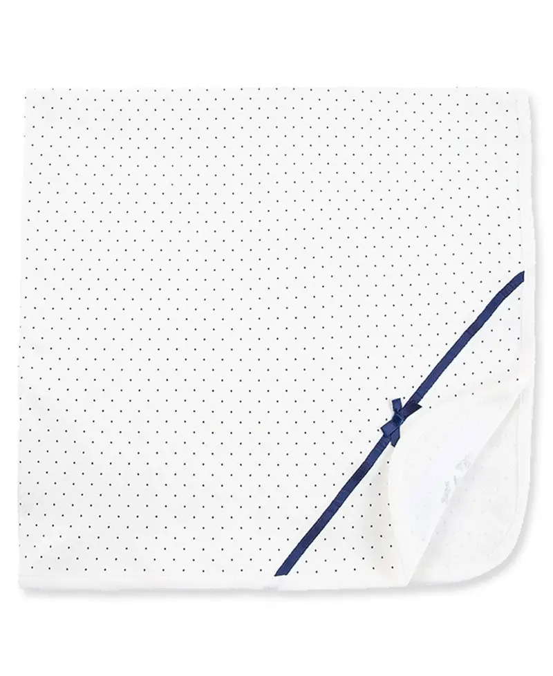 Little Me Rosebud Embroidered Receiving Blanket – Gentle Cotton Swaddling Cloth 1
