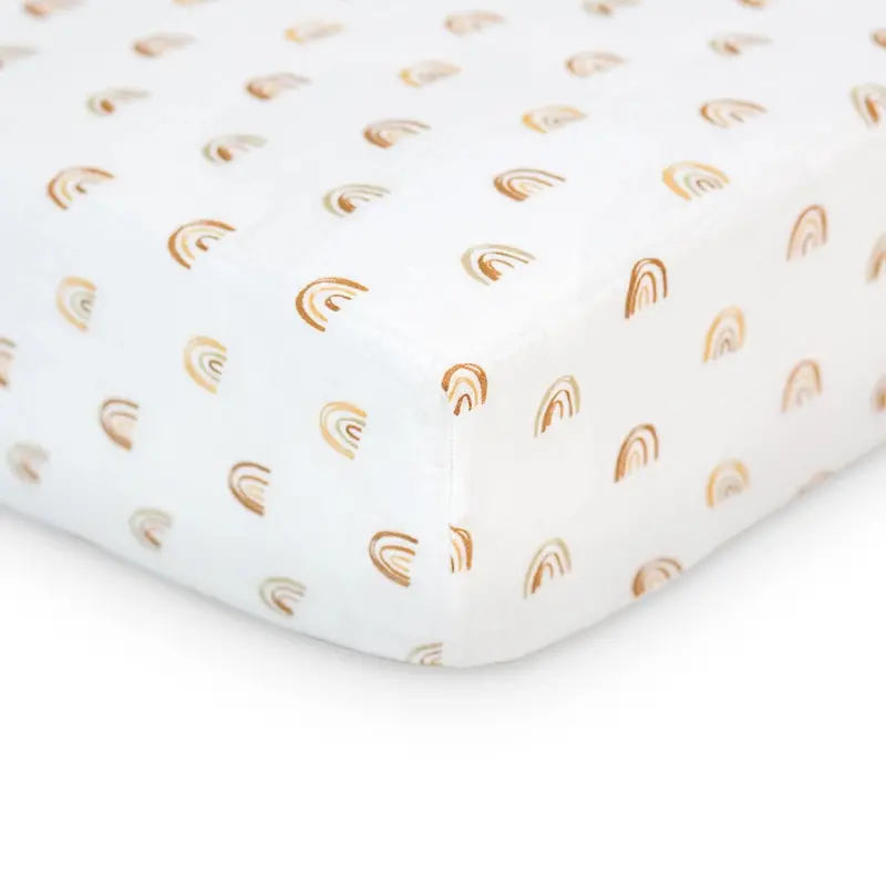 Lulujo Premium Muslin Cotton Fitted Crib Sheet – Lightweight & Breathable 1